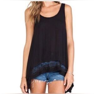 Free People Black Flowy Tank Top Free People Intimately Lace Tank Slip Top